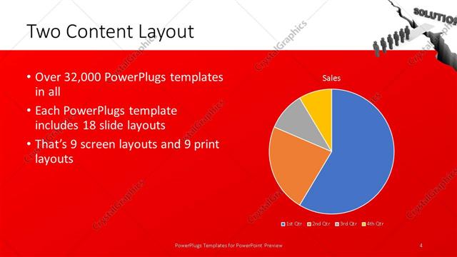 Two Content presentation slide layout