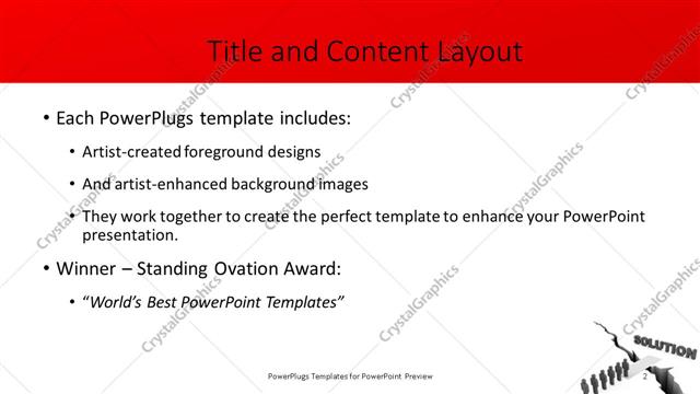 Title and Content presentation slide layout