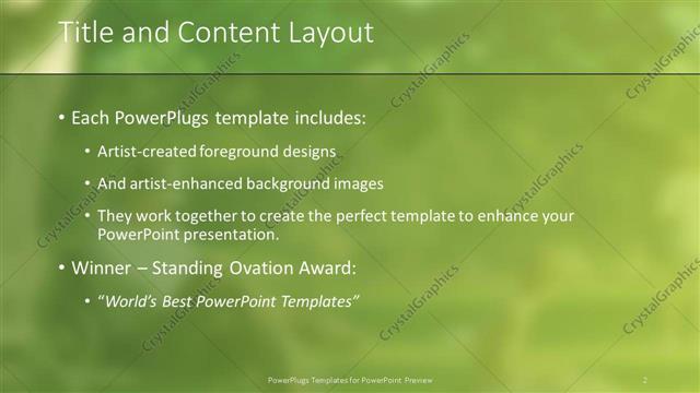 Title and Content presentation slide layout