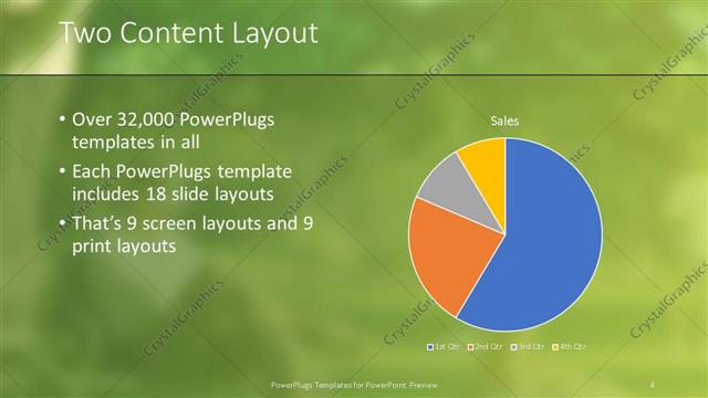 Two Content presentation slide layout