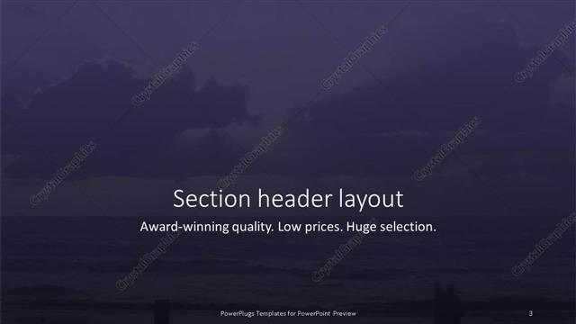 Section Header presentation slide layout