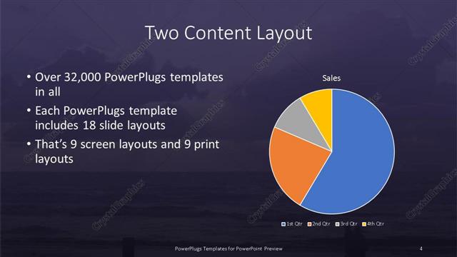 Two Content presentation slide layout