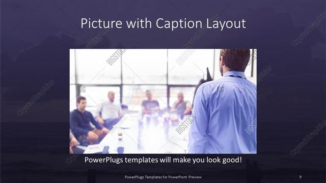 Picture with Caption presentation slide layout