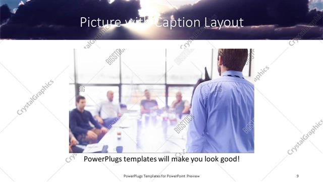 Picture with Caption presentation slide layout