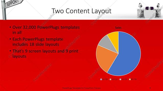 Two Content presentation slide layout