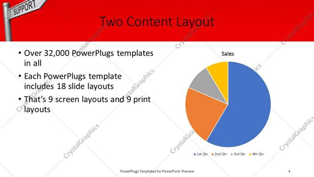Two Content presentation slide layout