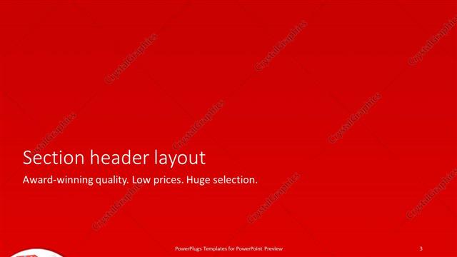 Section Header presentation slide layout