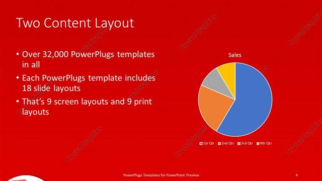 Two Content presentation slide layout