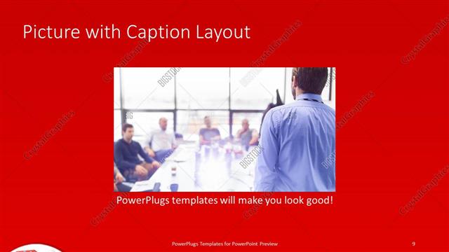 Picture with Caption presentation slide layout