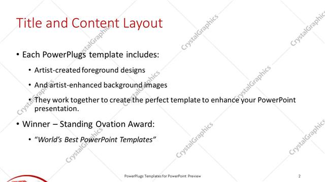Title and Content presentation slide layout