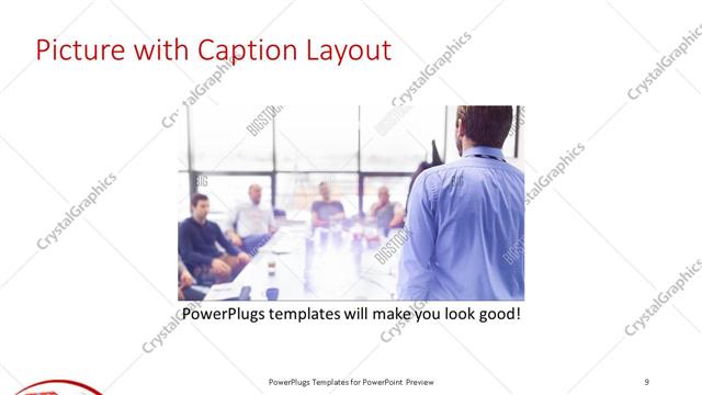 Picture with Caption presentation slide layout