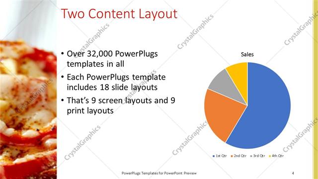 Two Content presentation slide layout