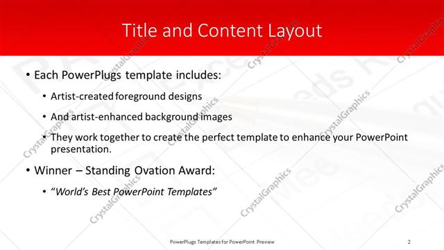 Title and Content presentation slide layout