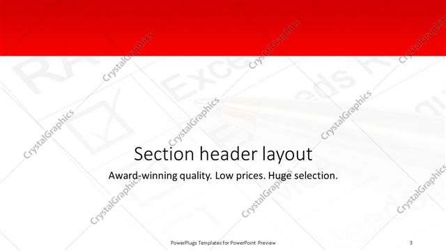 Section Header presentation slide layout
