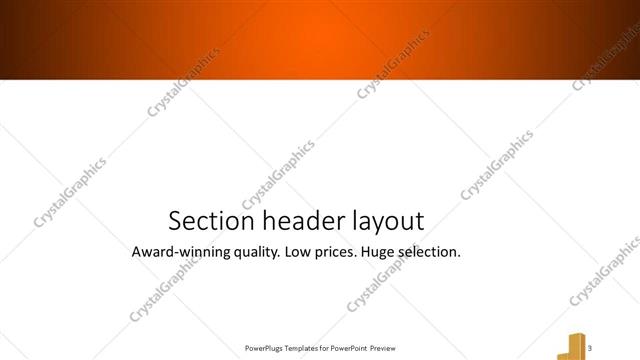 Section Header presentation slide layout