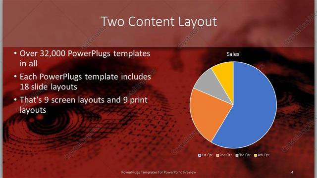 Two Content presentation slide layout