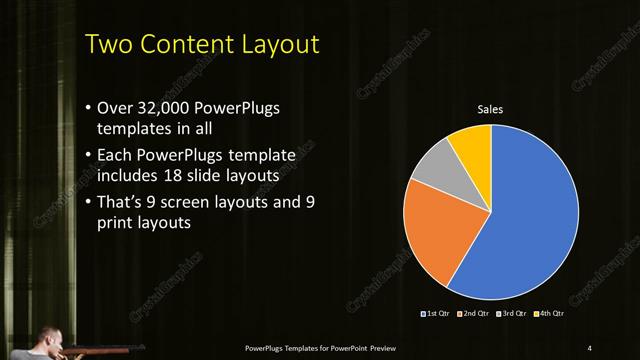 Two Content presentation slide layout