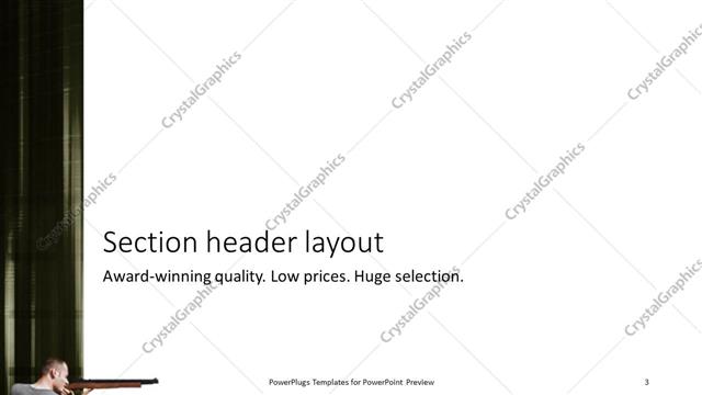 Section Header presentation slide layout