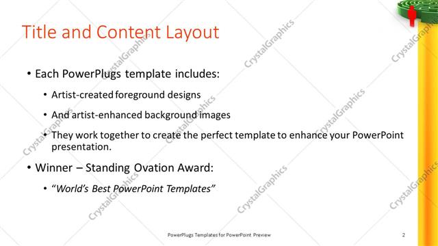 Title and Content presentation slide layout