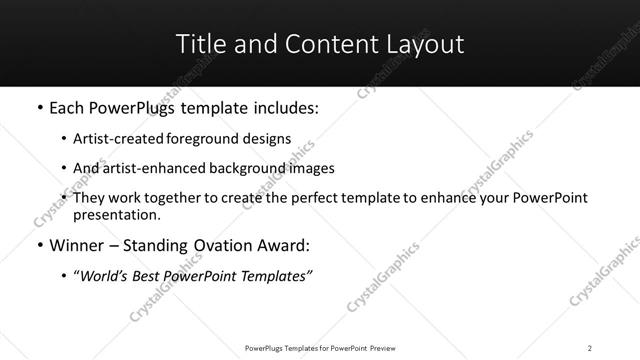 Title and Content presentation slide layout