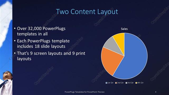 Two Content presentation slide layout