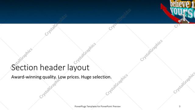 Section Header presentation slide layout