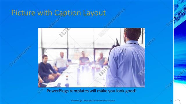 Picture with Caption presentation slide layout