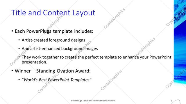 Title and Content presentation slide layout