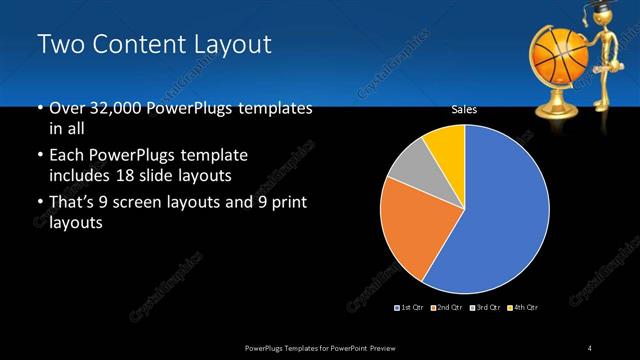 Two Content presentation slide layout