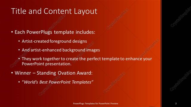 Title and Content presentation slide layout