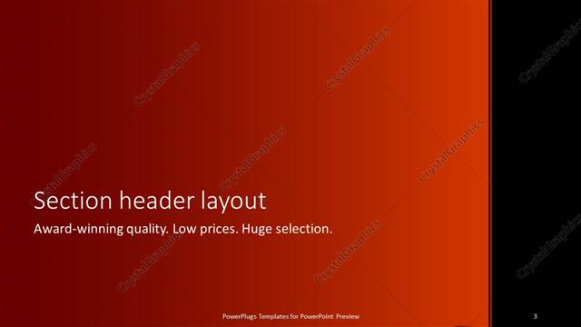 Section Header presentation slide layout