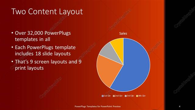 Two Content presentation slide layout