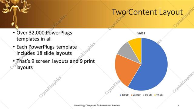 Two Content presentation slide layout