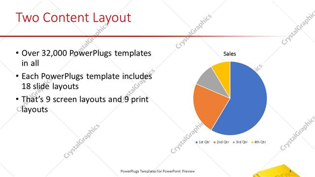 Two Content presentation slide layout