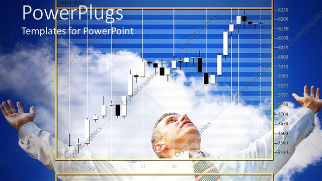  Presentation with profit - A person being happy because of the profit