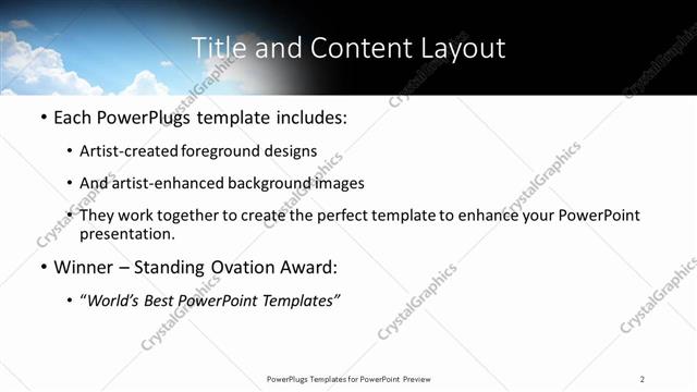 Title and Content presentation slide layout