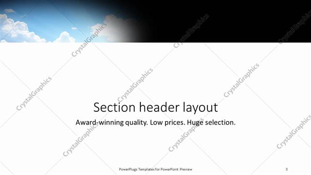 Section Header presentation slide layout