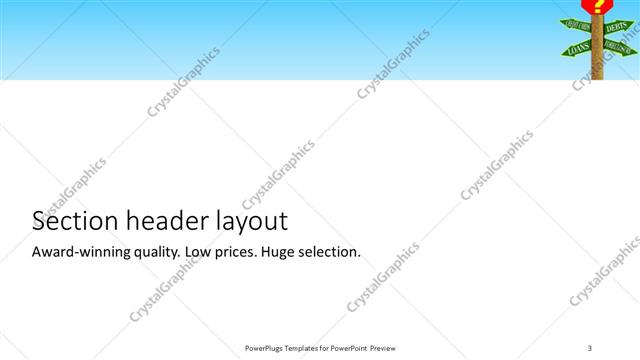 Section Header presentation slide layout