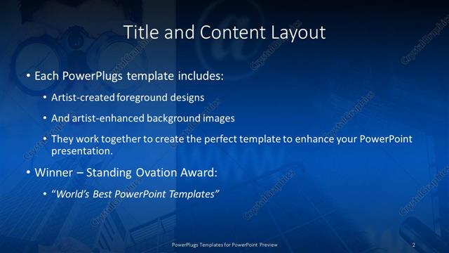 Title and Content presentation slide layout