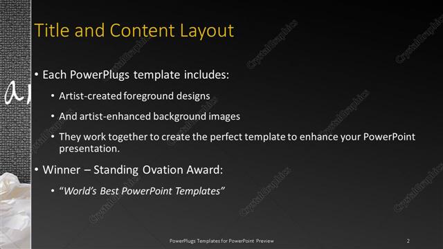 Title and Content presentation slide layout