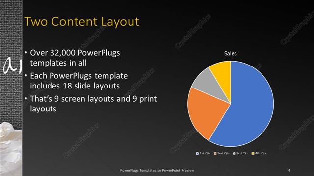 Two Content presentation slide layout