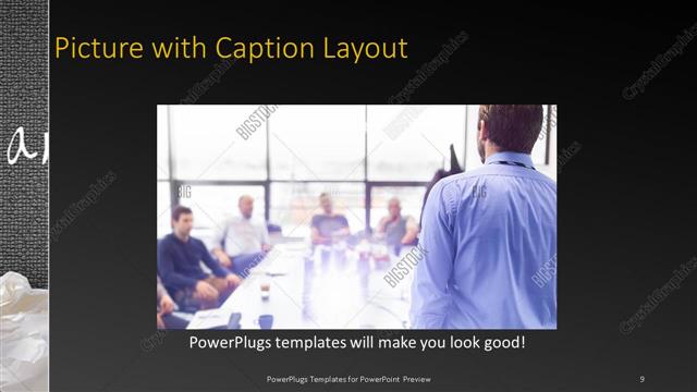 Picture with Caption presentation slide layout