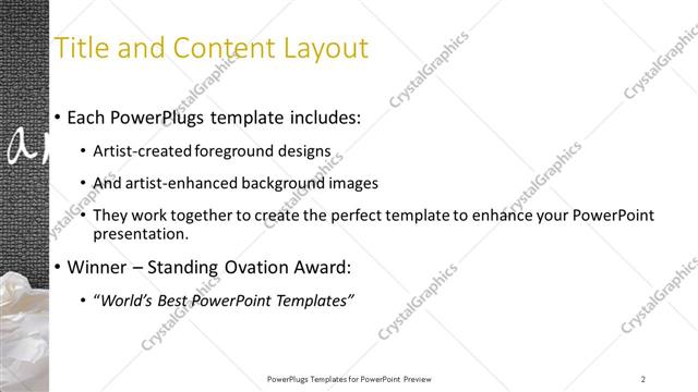 Title and Content presentation slide layout