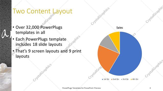 Two Content presentation slide layout