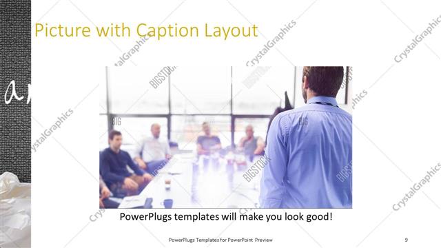 Picture with Caption presentation slide layout