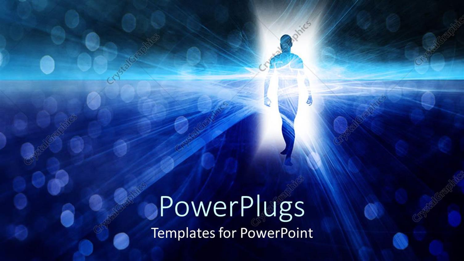 Featuring a Person with Bluish Background and Shine