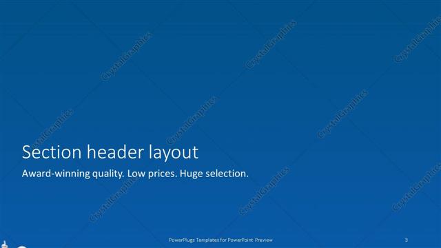 Section Header presentation slide layout