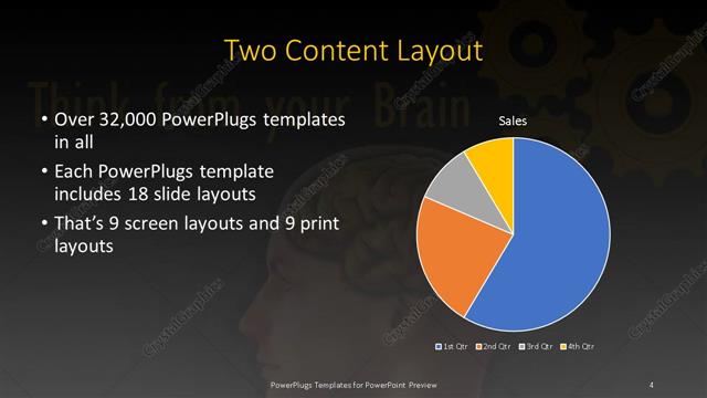 Two Content presentation slide layout