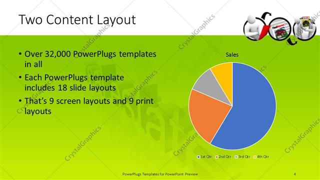 Two Content presentation slide layout