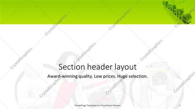 Section Header presentation slide layout